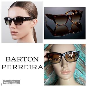 Barton Perreira - Sasha Sunglasses In Spanish Cedar & Smokey Topaz